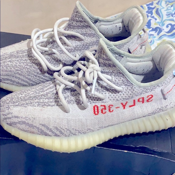 yeezy blue tint yellowing